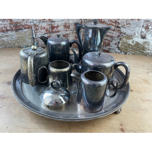 185 - EPNS Tea Service Items & Tray