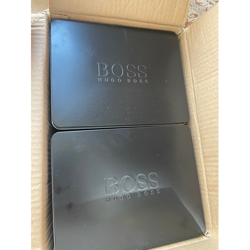 209 - 6 As New Hugo Boss Socks & Water Bottle In Tin.