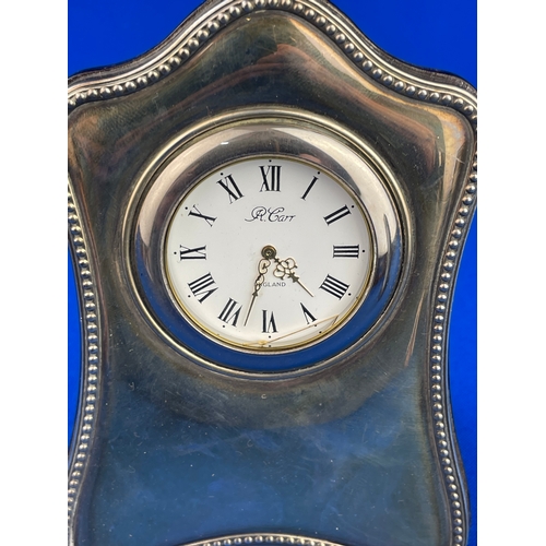 17 - R. Carr Hallmarked Silver Clock