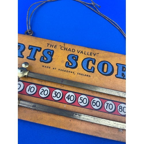 109 - Vintage Chad Valley Darts Score Board