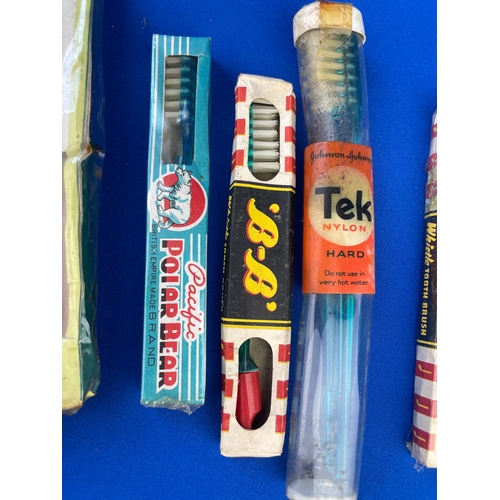 212 - Collection Of Vintage Toothbrushes In Packets.