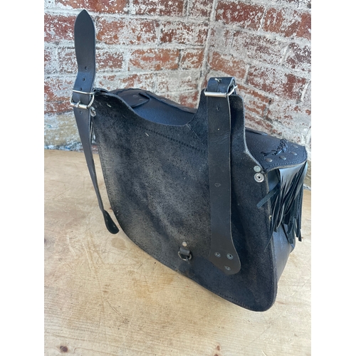 190 - Leather Motorcycle Saddle Bag