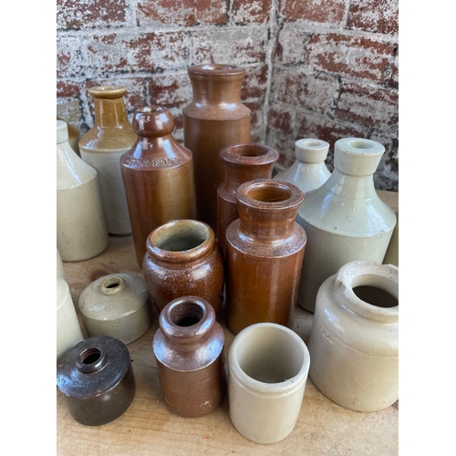 201 - Collection Of Stoneware Bottles, Jars & Pots.