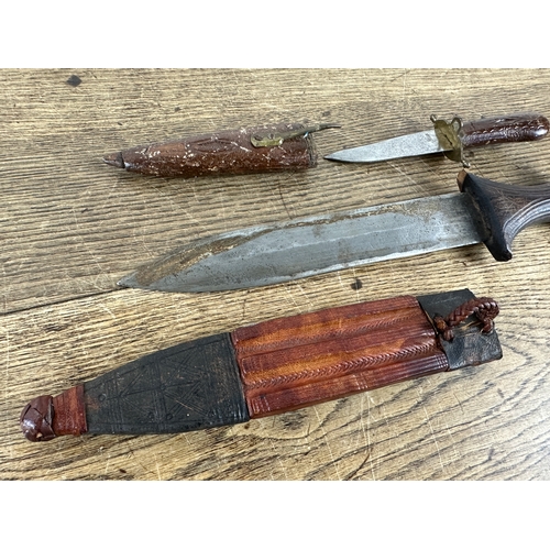 195 - Eastern Hunting Knife and Indian Knife