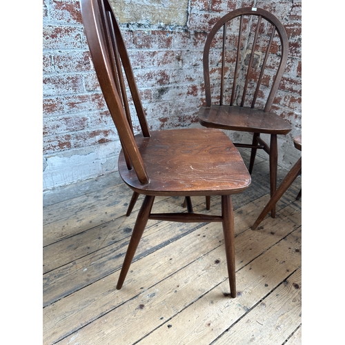 584 - Set of Three Ercol Windsor Hoop Back and Spindle Dinig Chairs