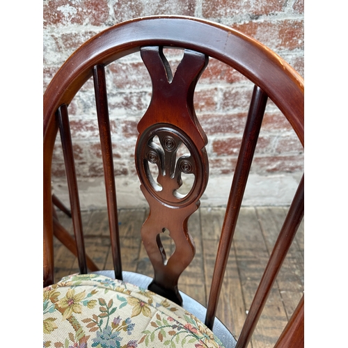 585 - Set of Four Ercol Fleur de Lys Dining Chairs