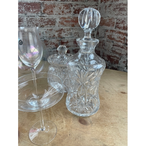 179 - Mixed Vintage Glassware Inc. Rosenthal & Quality Cut Crystal Decanter.