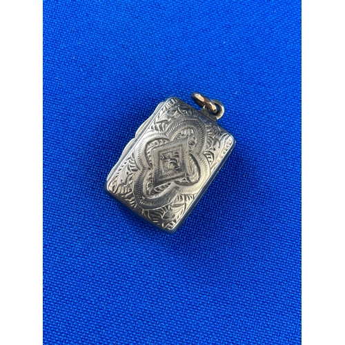 27 - Small Victorian Hallmarked Silver Vinaigrette By George Unite Birmingham 1867. Pin To Hinge Is Missi... 