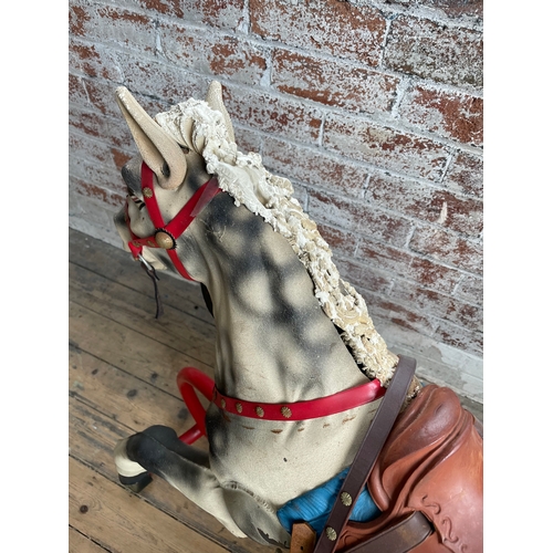 149 - Triang Cowboy Rider Rocking Horse. Mane & Tail Need Attention