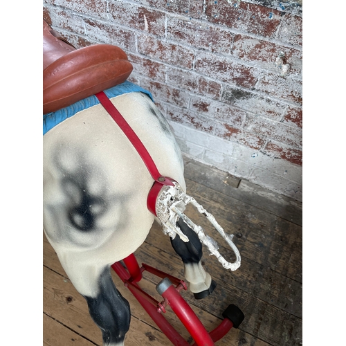 149 - Triang Cowboy Rider Rocking Horse. Mane & Tail Need Attention