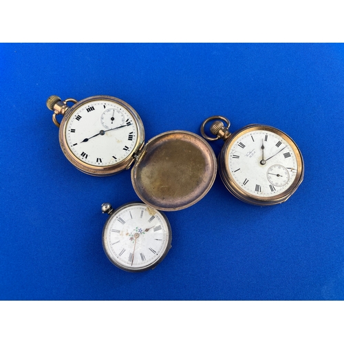 161 - Three Pocket Watches Inc Ladies 800 Silver. A/F