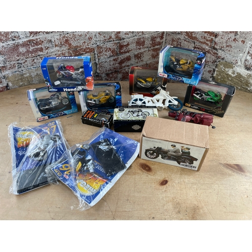 147 - Collection Of Die-Cast Motorbikes Inc, Maisto & Tin Plate