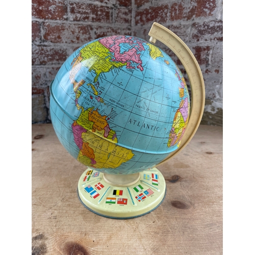 140 - Vintage Chad Valley Tin Plate Globe