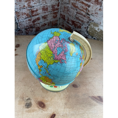 140 - Vintage Chad Valley Tin Plate Globe