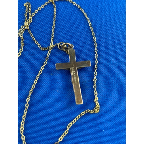 23 - 9ct Gold Cross Pendant 1.92g