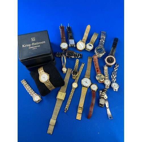 164 - Lot Of Dress Watches Inc. Rotary & Krug-Bailmen