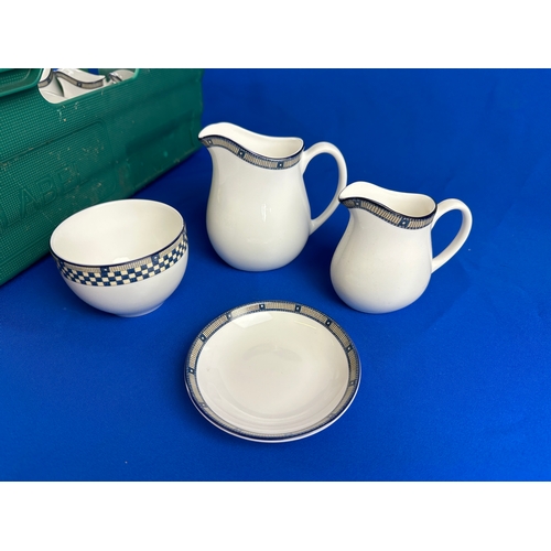 90 - Collection of Wedgwood Samurai Pattern Jugs, Sugar Bowls and Butter Trays