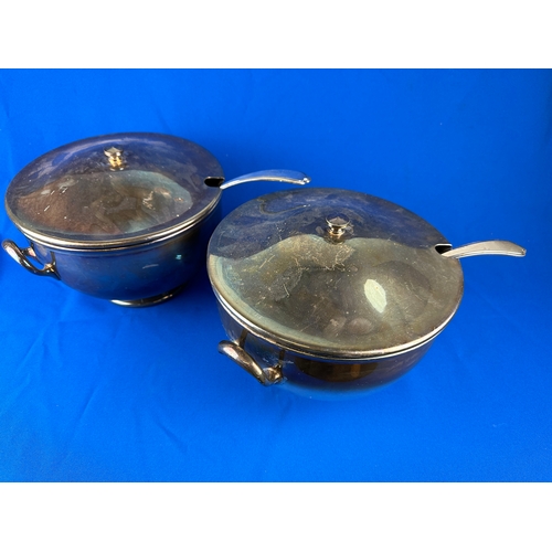 75 - Two Gainsborough EPNS Soup Tureens/Punch Bowls with Lids and Ladles