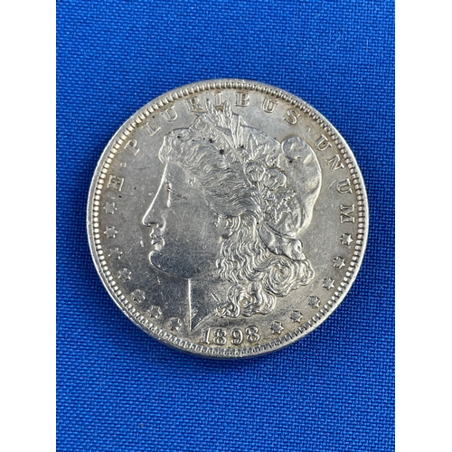 62 - 1898 Silver Dollar In Fine Condition