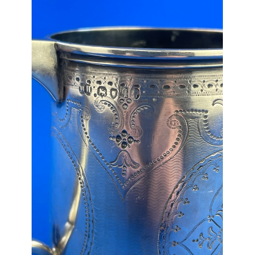 31 - Victorian Hallmarked Silver Tankard 295g London 1871 By Henry Holland Of Holland Aldwinckle & Slater