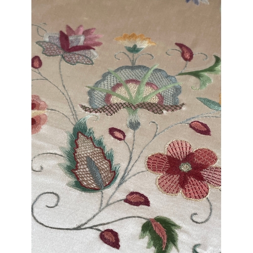 166 - Good Quality Embroidered Tray / Wall Hanging