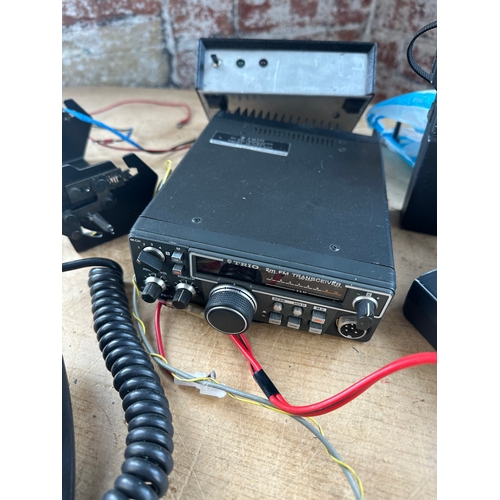 389 - Ham Radio Equipment Inc. Trio 2m FM Transceiver, SMC 517L14, ACOS Crystal Mic Etc.