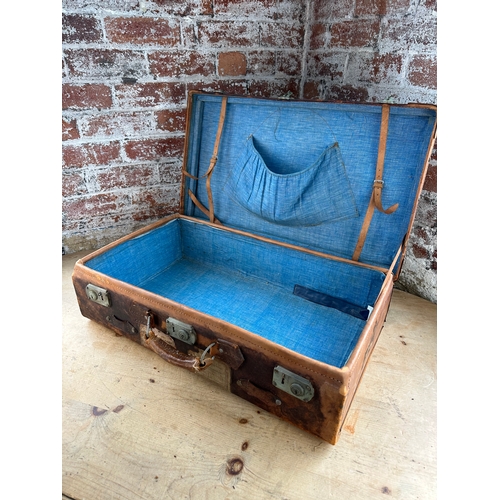 201 - Vintage Leather Suitcase