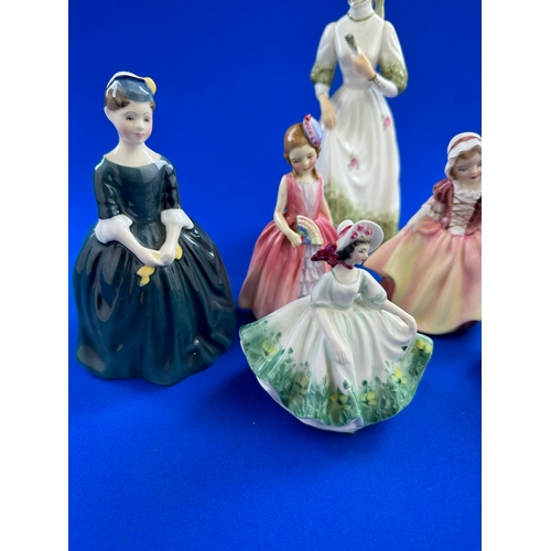 264 - 5 Royal Doulton Miniature Figurines & 1 Renaissance Emily Figurine.