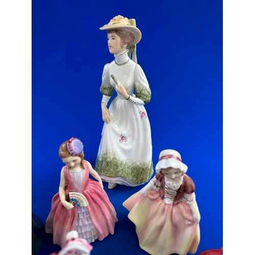 264 - 5 Royal Doulton Miniature Figurines & 1 Renaissance Emily Figurine.