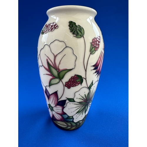 270 - Moorcroft Bramble Pattern Vase With Original Price Sticker