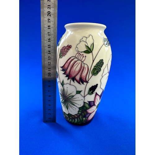 270 - Moorcroft Bramble Pattern Vase With Original Price Sticker