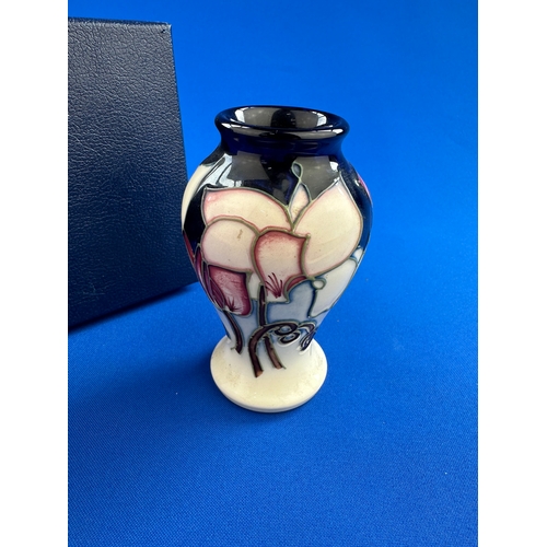 274 - Moorcroft Wild Cyclamen Small Vase By Emma Bossons