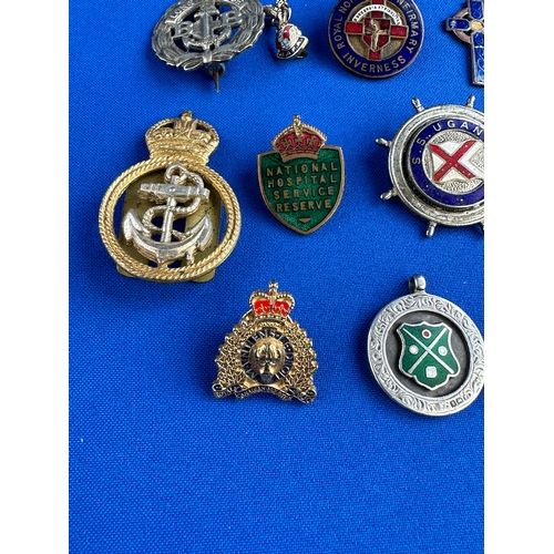 199 - Group Of Vintage Badges & Medals Some Silver