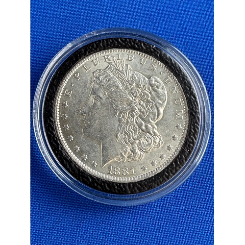 28 - 1881 Silver American Dollar