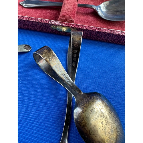 2 - Hallmarked Silver Spoon & Childs Soon & Pusher. 1 Other spoon