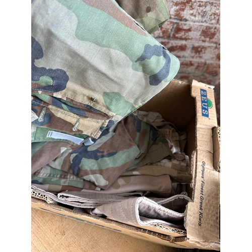 430 - BoxOf Military Camo Clothing & Boots