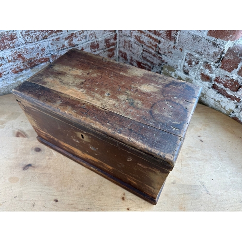 158 - Vintage Wooden Chest