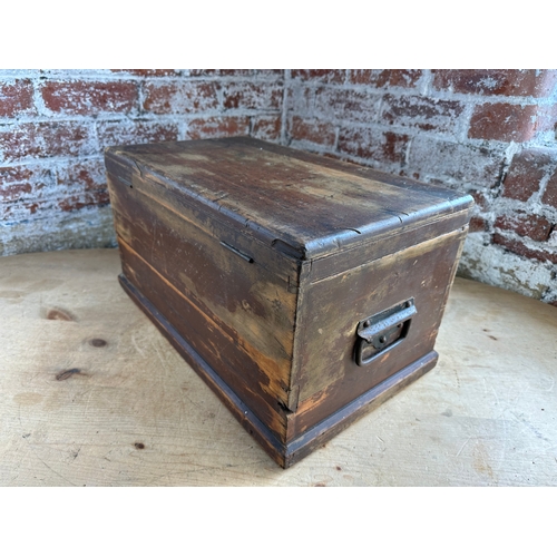 158 - Vintage Wooden Chest