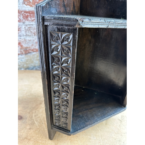 475 - Small Victorian Ebonised Corner Unit