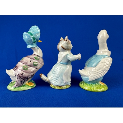 242 - Beswick Beatrix Potter: Jemima Puddleduck, Tabitha Twitchett, Mr. Drake Puddle-Duck