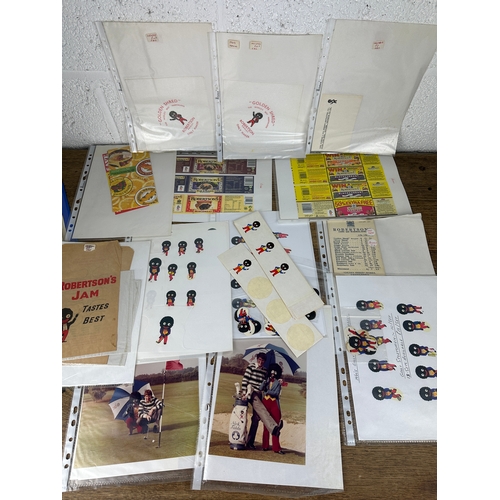 127 - Folder of Robertson's and Golly Advertising Ephemera inc. Stickers, Labels, Napkins, Photos of Nick ... 