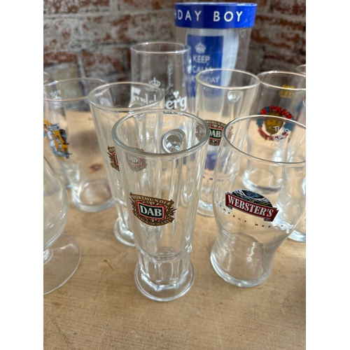 152 - Group Of Collectable Beer Glasses Inc. Websters