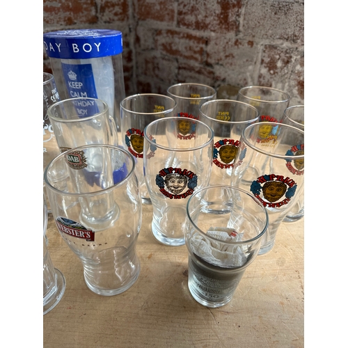 152 - Group Of Collectable Beer Glasses Inc. Websters