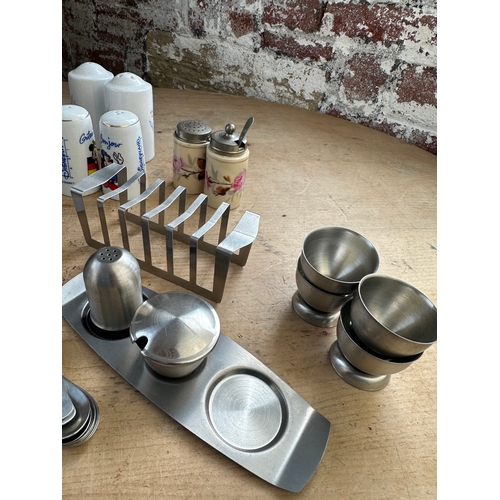 148 - Vintage Table Items Inc Stainless Steel Breakfast Items,  Disney, Hornsea & Novelty Salt & Peppers