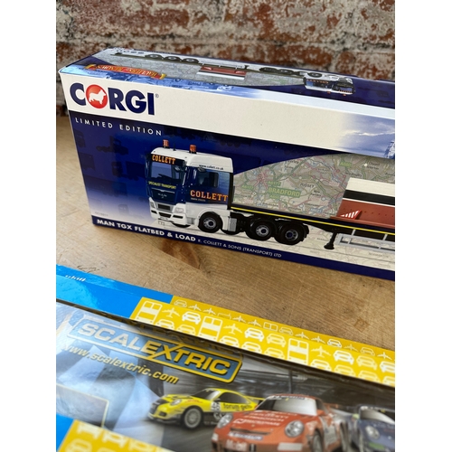 79 - Two Boxed Corgi Die Cast Trucks, Scalexctric & Collett Haulers Of Renown