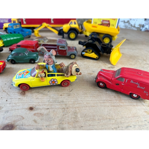 81 - Collection Of Vintage Die Cast Vehicles Inc. James Bond, Magic Roundabout, Thunderbirds,  Corgi, Mat... 