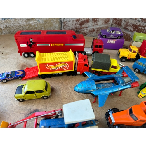 81 - Collection Of Vintage Die Cast Vehicles Inc. James Bond, Magic Roundabout, Thunderbirds,  Corgi, Mat... 