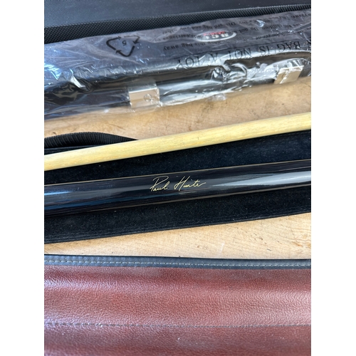 462 - Riley Snooker Cue & Un Named Pool Cue With Two New Cue Cases