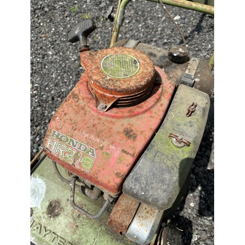 386 - Hayter Hayterette Rotary Mower with Honda Engine - untested - Please note, this item is off site