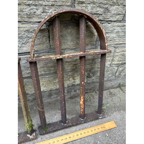 339 - Two Wrought Iron Arch Window Bars